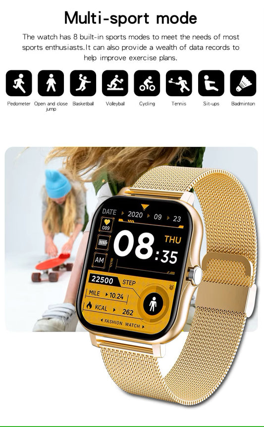Montre Intelligente Élégance - Technologie & Raffinement au Poignet